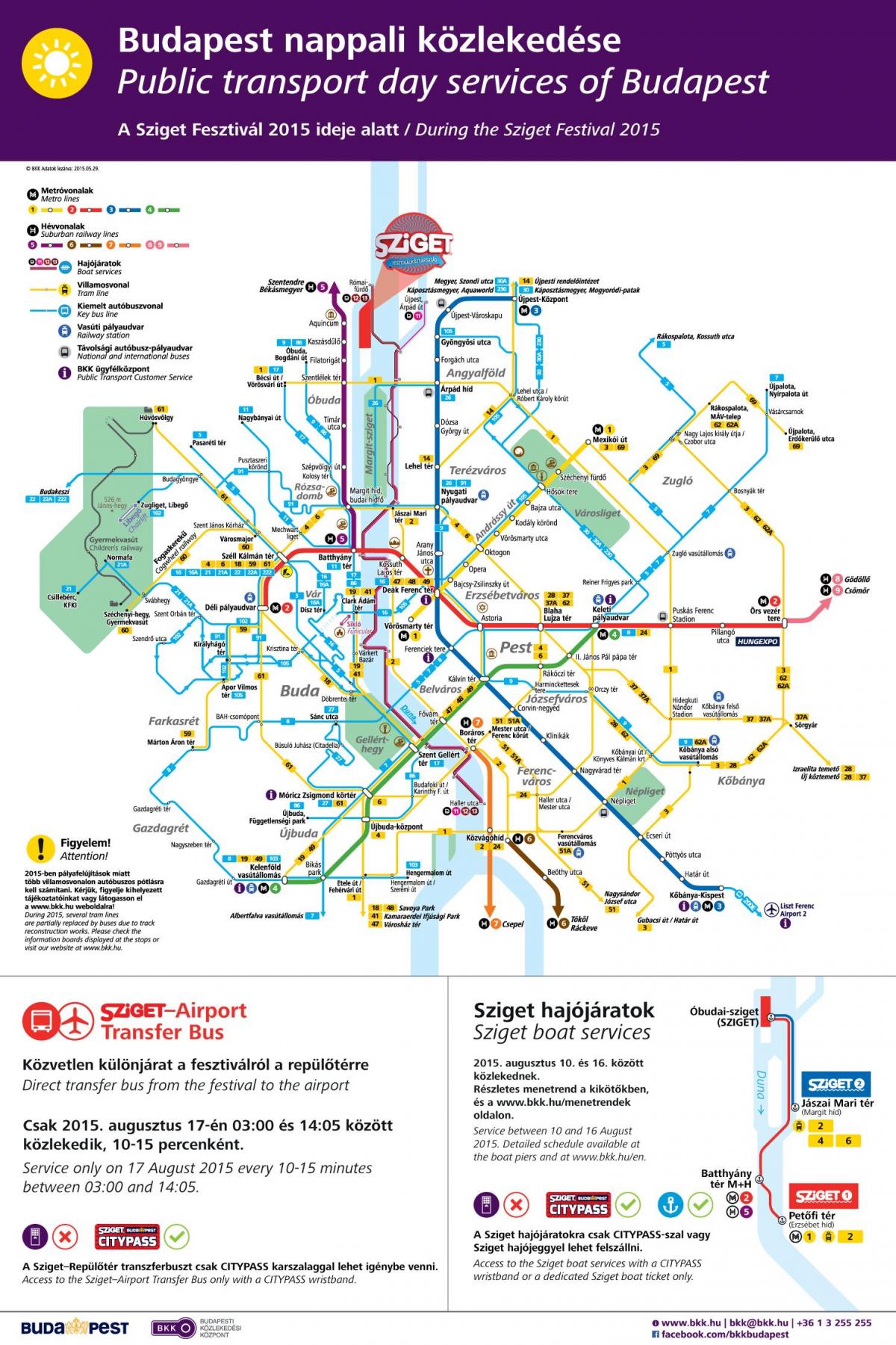 budapest streetcar kaart