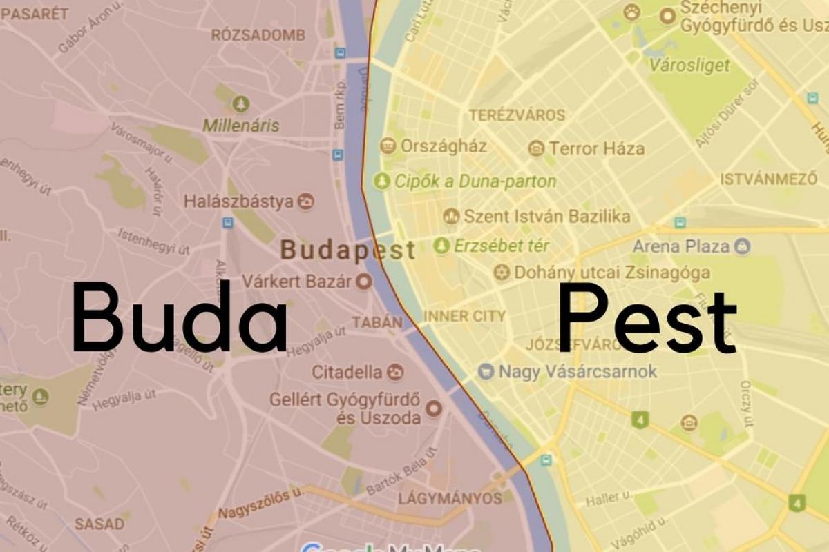 budapest linnaosade kaart
