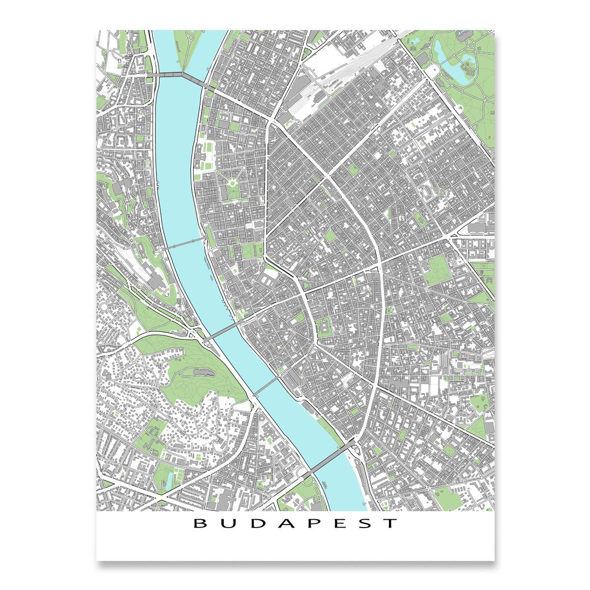 kaart budapesti kaart prindi
