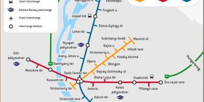 Metroo kaart, budapest ungari
