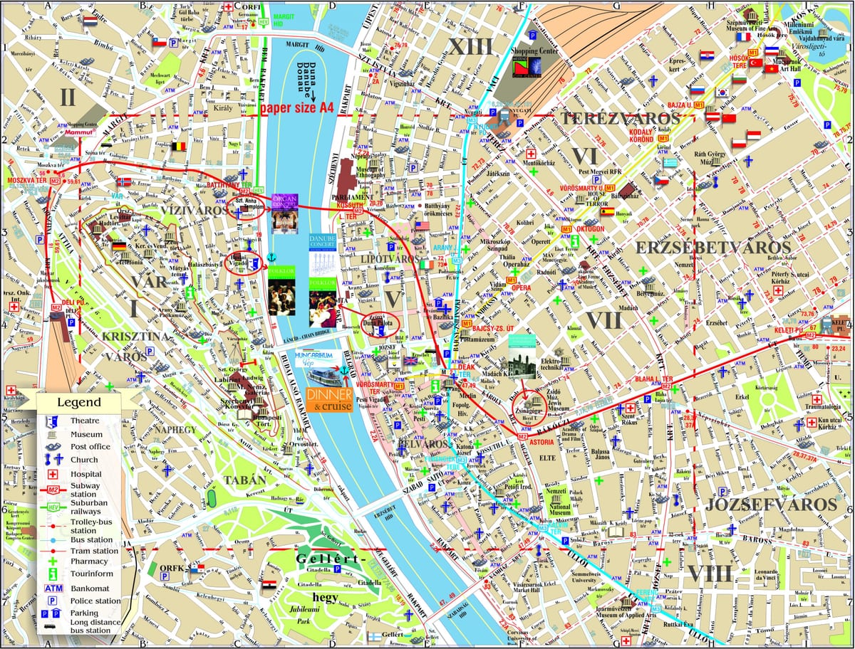 budapest city kaart vaatamisväärsused