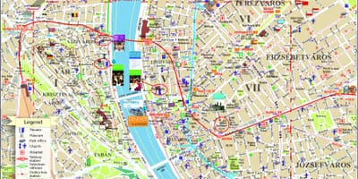 Budapest city kaart vaatamisväärsused