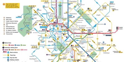 Kaart budapesti ühistranspordi